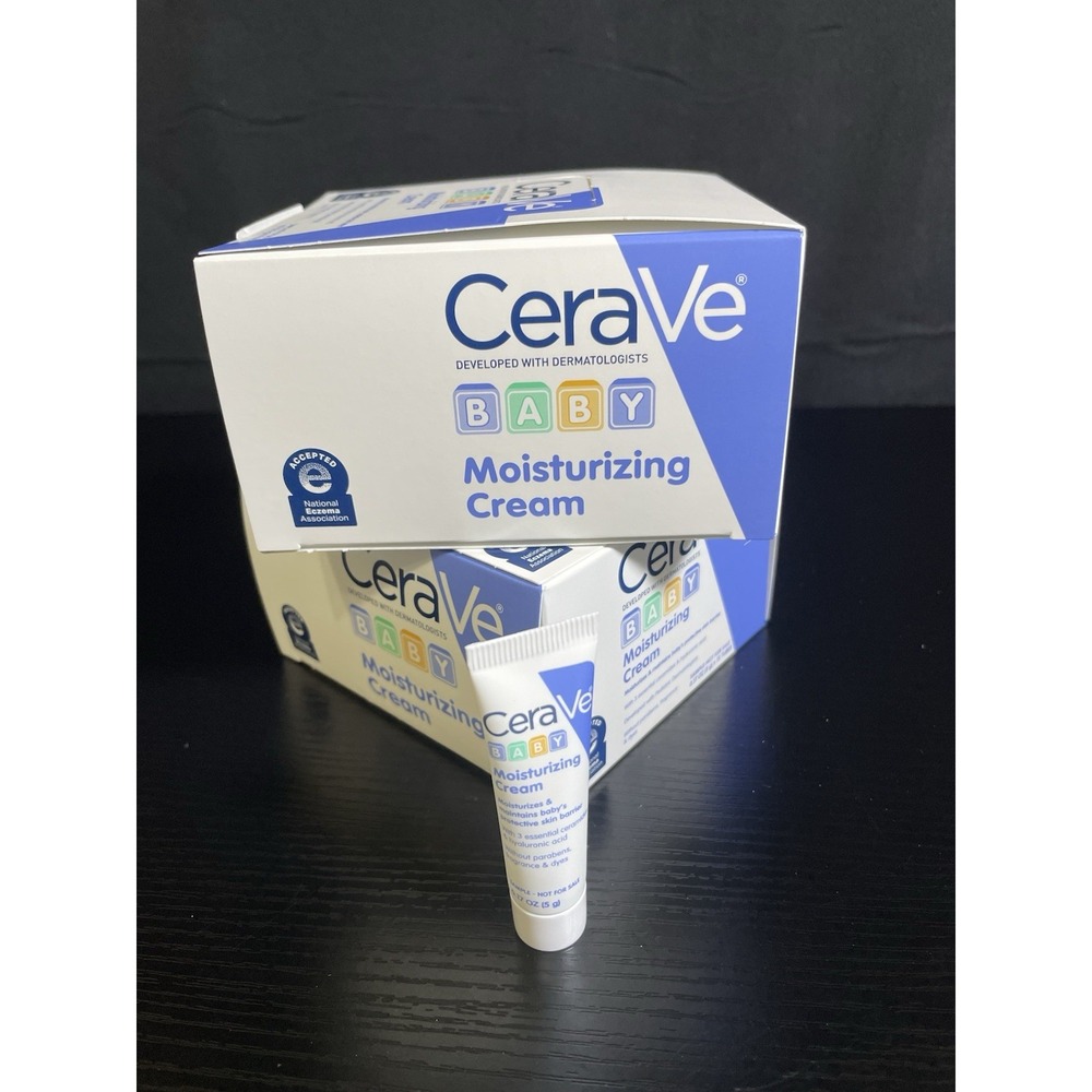 CeraVe Baby Moisturizing Cream 0.17oz Travel Size Lot of 30 Tubes